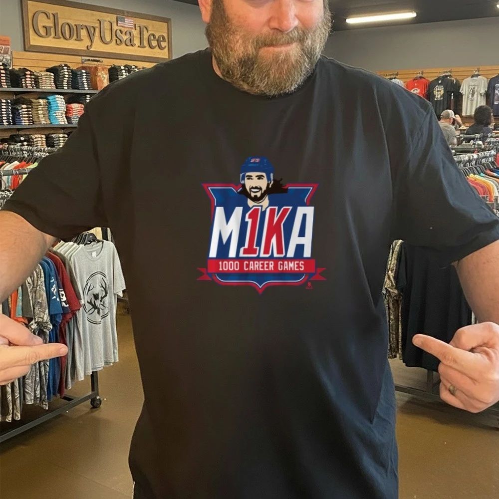 Mika Zibanejad 1000th Game Commemorative Shirt