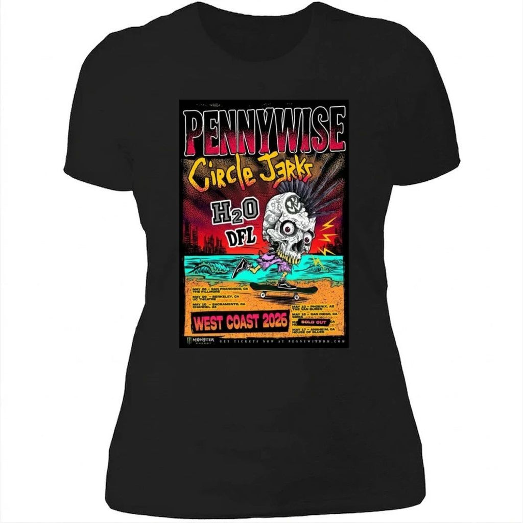Circle Jerks Band Pennywise West Coast 2026 May Tour Poster Shirt