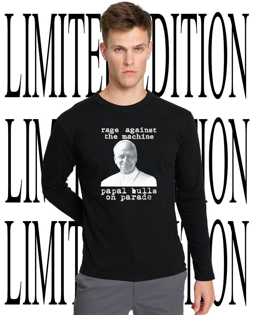 Pope John Paul II Rage against the Machine papal bulls on parade shirt