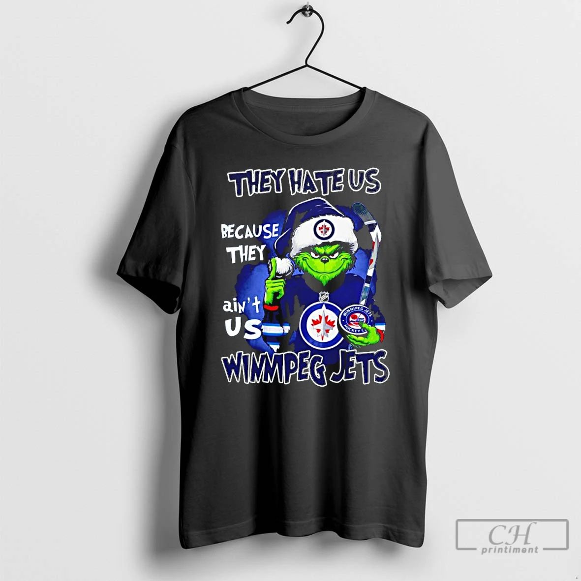 Premium Grinch They Hate Us Because They Aint Is Winnipeg Jets T Shirts