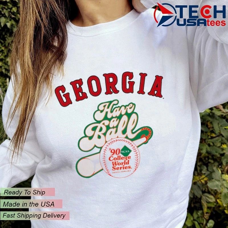 Georgia Bulldogs have a ball 1990 NCAA College World Series shirt