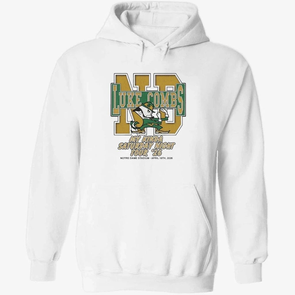 Luke Combs South Bend Indiana 2026 Tour Merch Tee At Notre Dame Stadium April 18 2026 Notre Dame Fighting Irish Big Logo T-Shirt