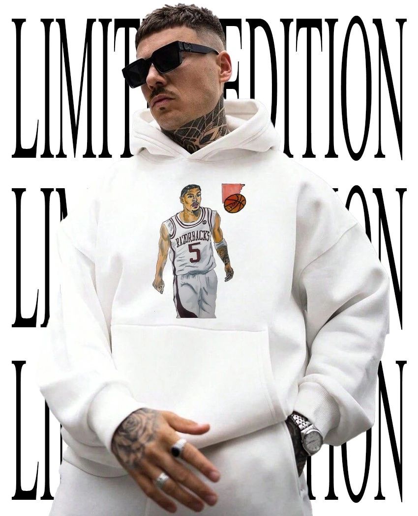 NCAA Anthony Black 5 Arkansas Razorbacks Basketball El Gomez caricature shirt