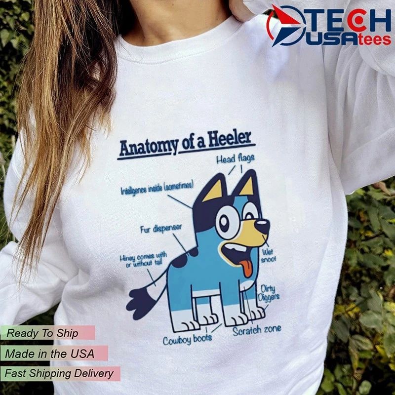 Anatomy of a Heeler Bluey shirt