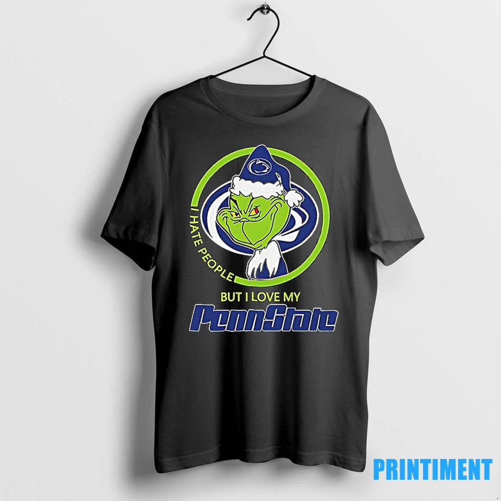 The Grinch I Hate People But I Love My Penn State Football Logo Tshirts Sweater