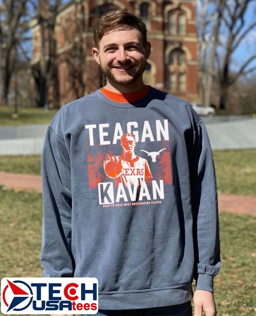 Texas Longhorns Softball Back to Back Most Outstanding Player Teagan Kavan K sign shirt