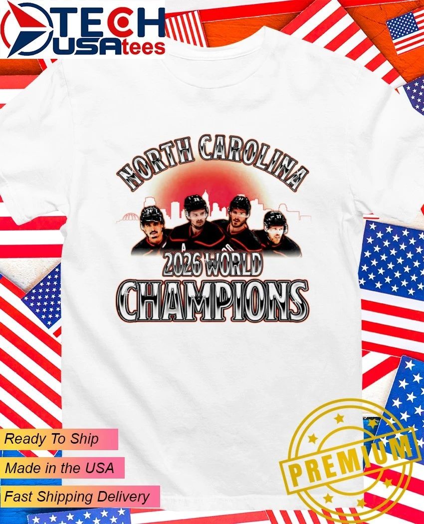 North Carolina Hurricanes 2026 World Champions skyline shirt