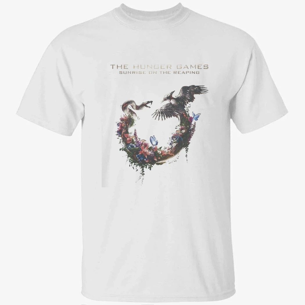 The Hunger Games Sunrise On The Reaping Logo Snake And Bird T-Shirt
