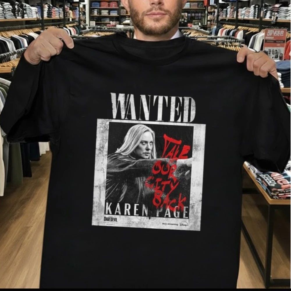 Deborah Ann Woll As Karen Page WANTED Poster For Daredevil Born Again Season 2 Shirt