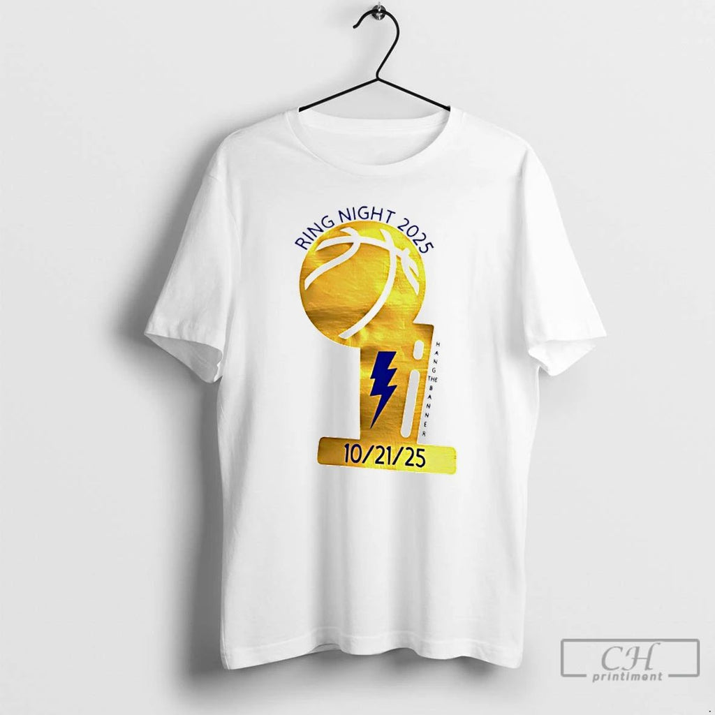 Classic Okc Thunder Ring Night 2025 10 21 25 Trophy T Shirts