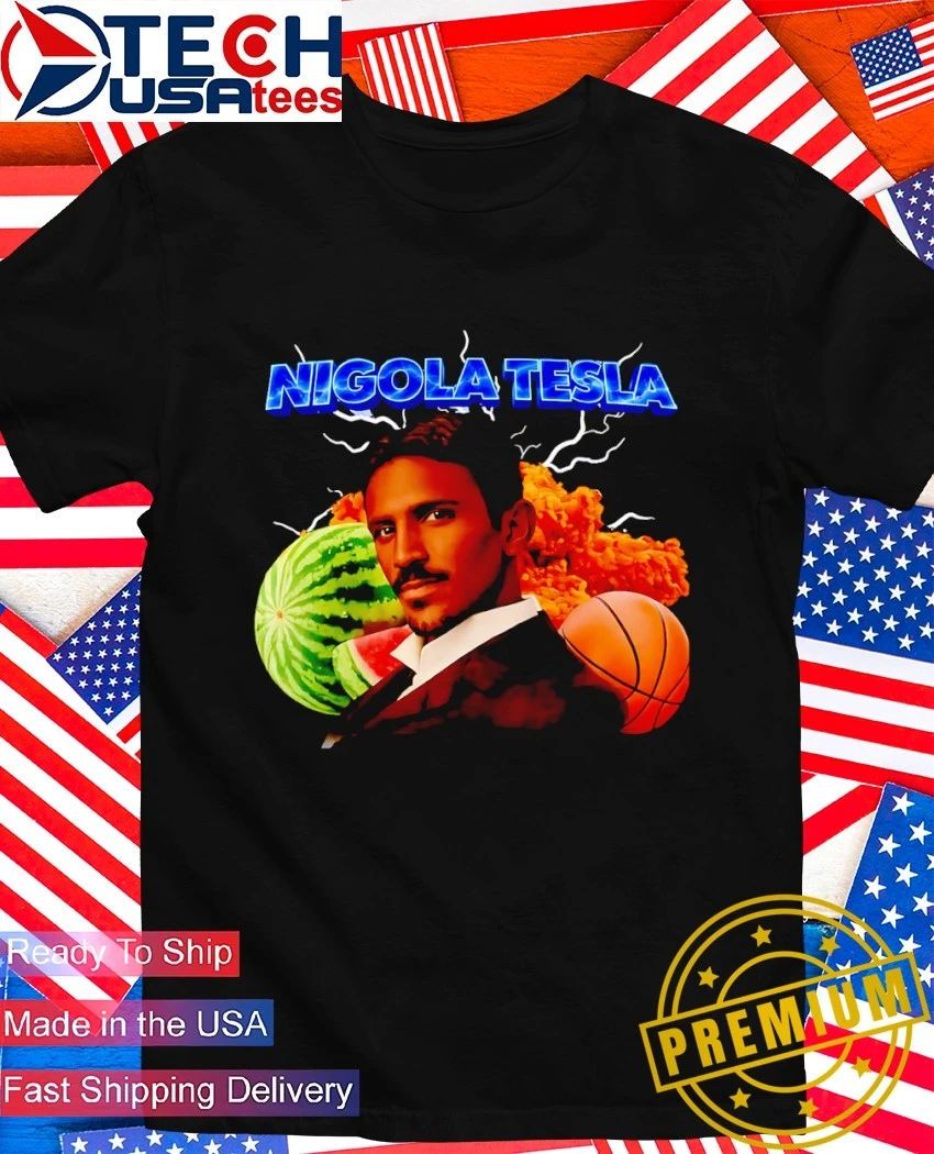Nigola Tesla collage shirt