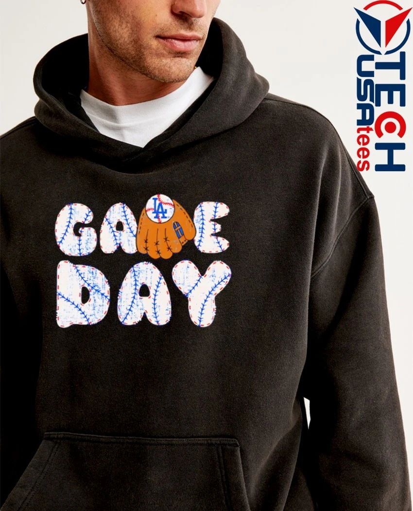 Game Day Los Angeles Dodgers Baseball MLB glove shirt
