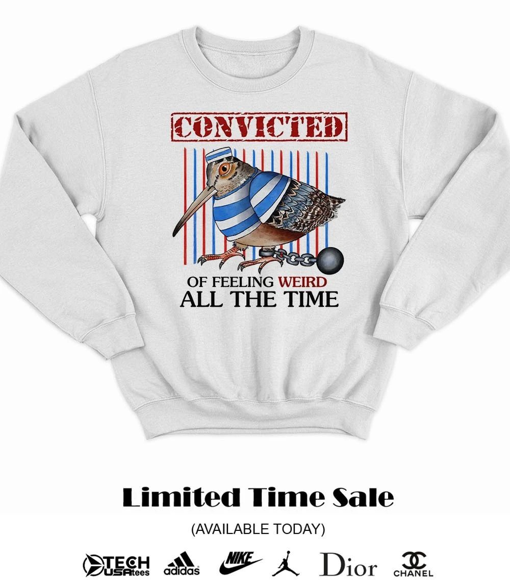 Woodcock convicted of feeling weird all the time shirt