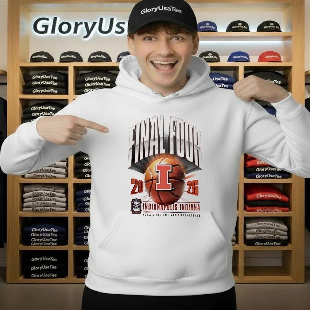 Illinois Fighting Illini 2026 Division Men’s Basketball Tournament March Madness Final Four T-Shirt