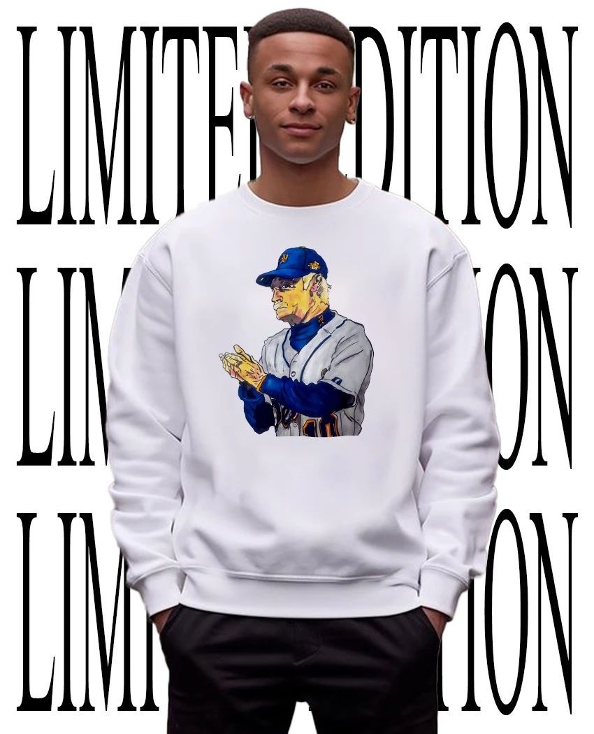 MLB Milwaukee Brewers Ned Yost 30 Baseball clapping caricature t-shirt