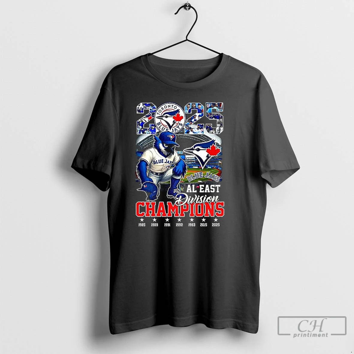 Classic Toronto Blue Jays Baseball 2025 Al East Division Champions Mascot T Shirts