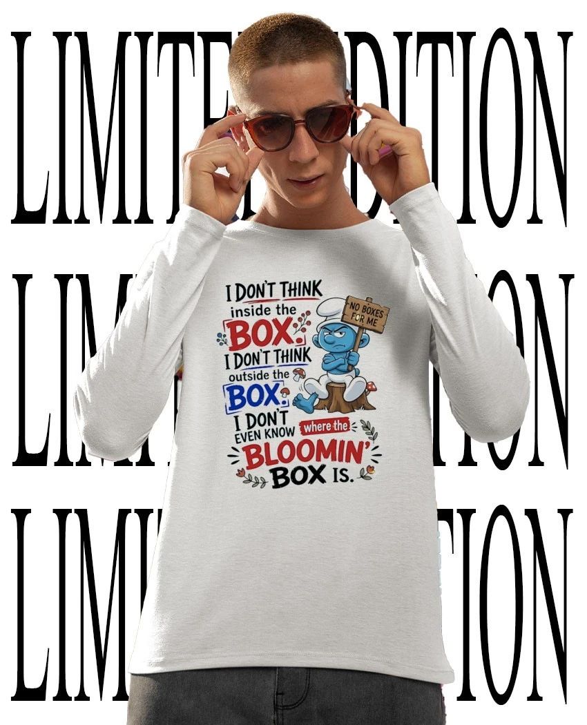 Smurf I dont think inside the box I dont think outside the box shirt