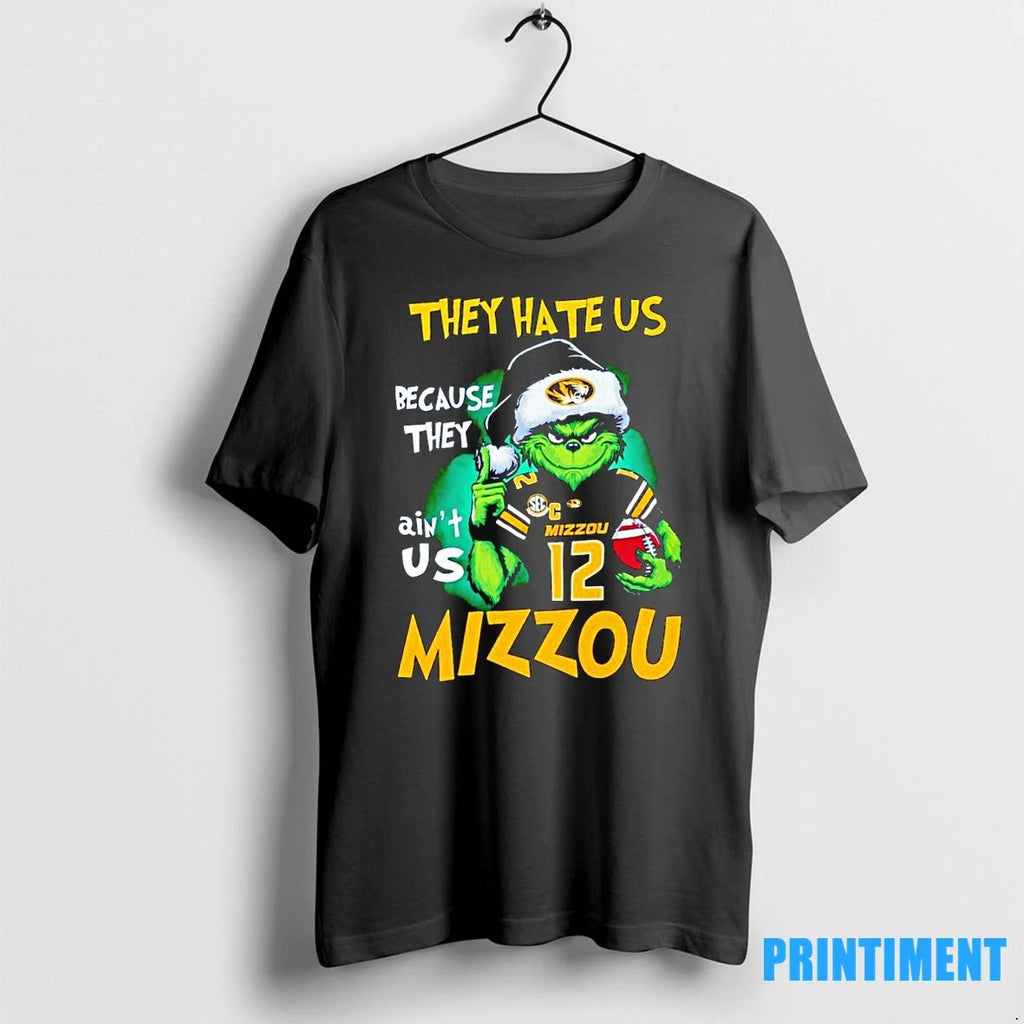 Missouri Tigers Football The Grinch They Hate Us Because They Aint Us Mizzou Christmas Tshirts