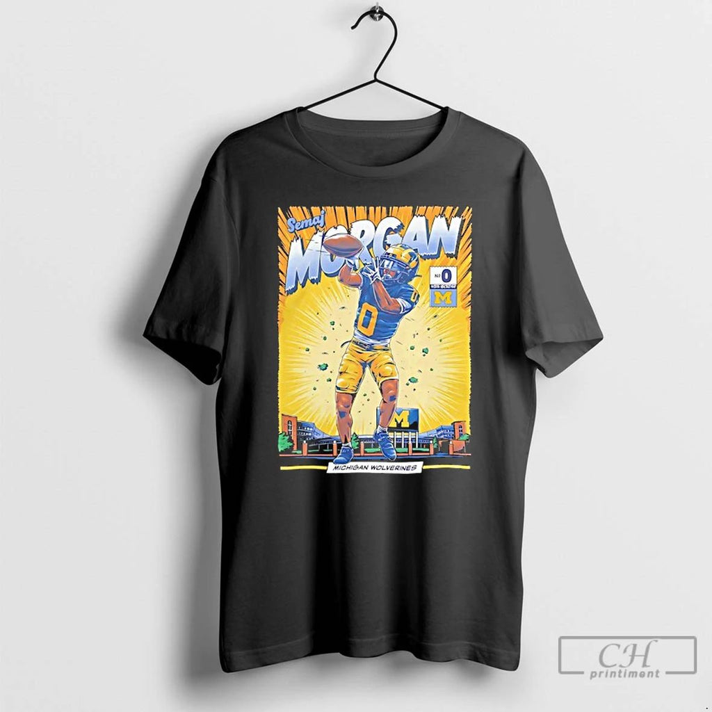 Classic Semaj Morgan Michigan Wolverines Football Ncaa T Shirts
