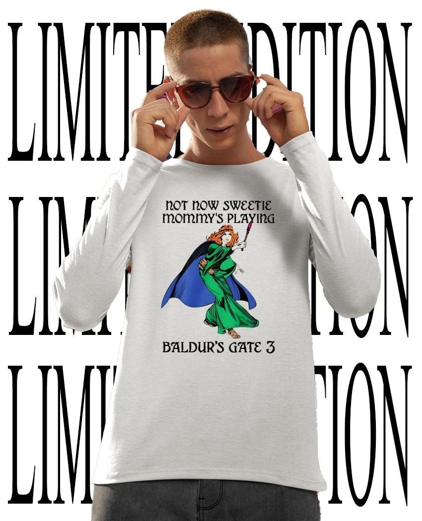 Baldur’s Gate 3 Not Now Sweetie Mommy’s Playing Wizard Mom Gaming shirt