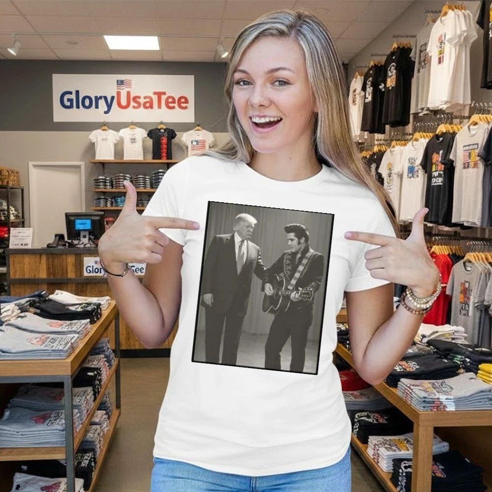 The King With The King Trump And Elvis Shirt