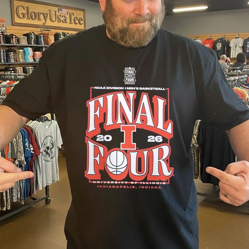 Illinois Fighting Illini 2026 NCAA Division Men’s Basketball Tournament March Madness Final Four T-Shirt