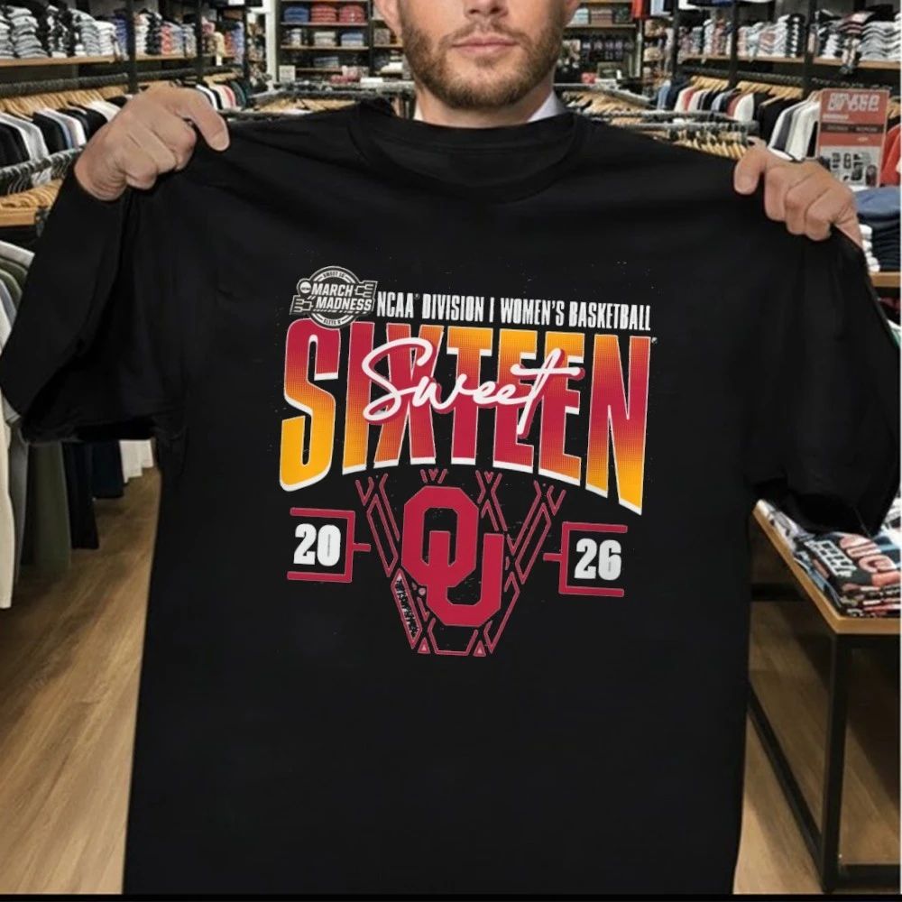 Oklahoma Sooners Women’s 2026 NCAA Women’s Basketball Tournament March Madness Sweet 16 Shirt