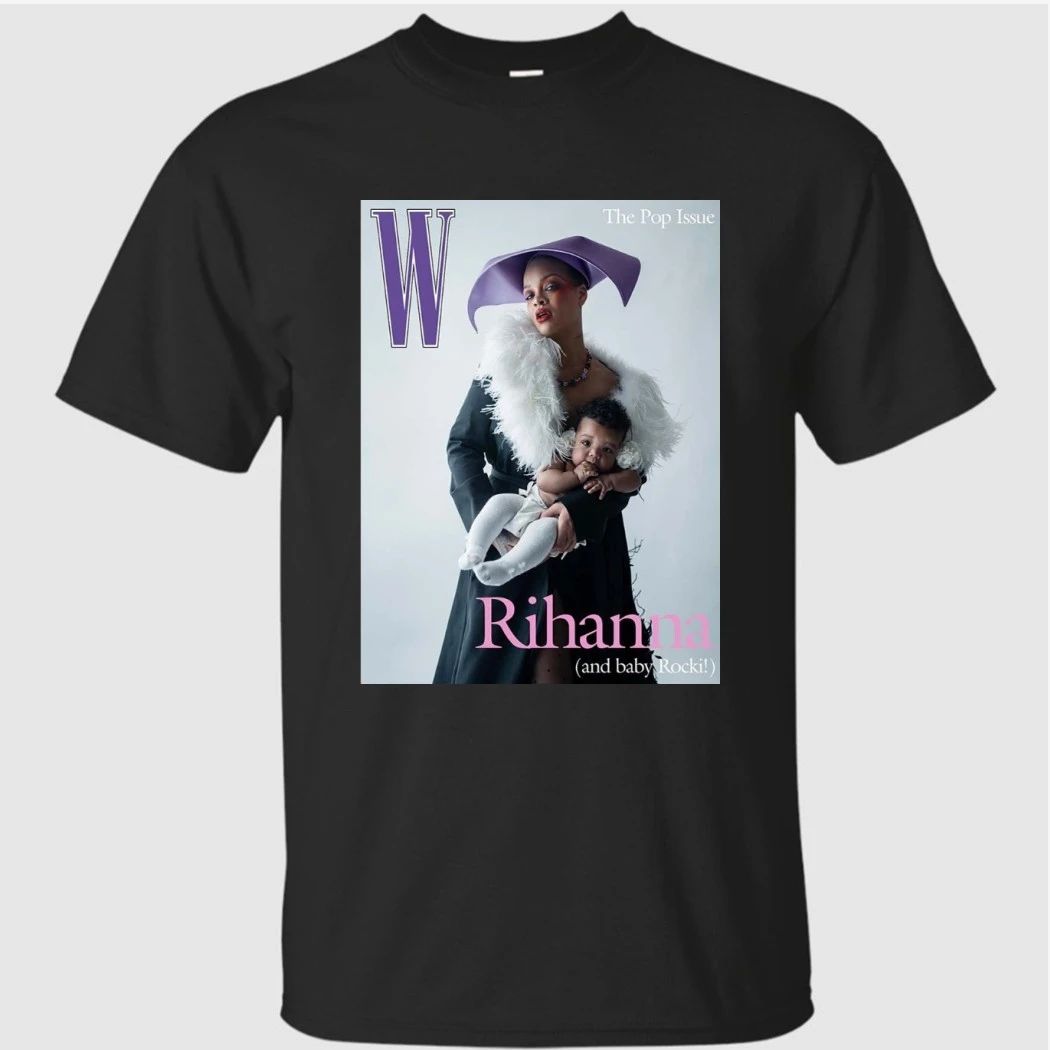 Rihanna And Her Daughter Rocki On The Cover Of W Magazine Poster Shirt