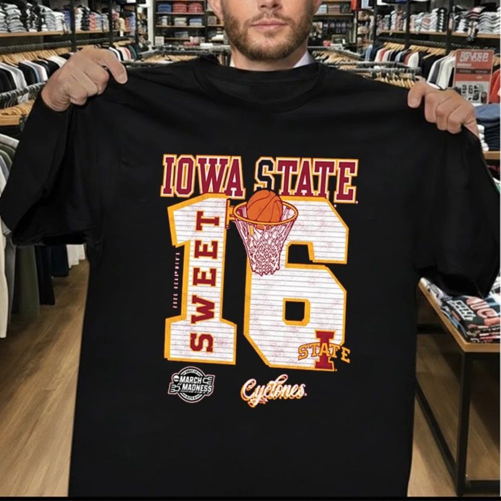 Iowa State Cyclones Cardinal 2026 NCAA March Madness Sweet 16 Bound Shirt