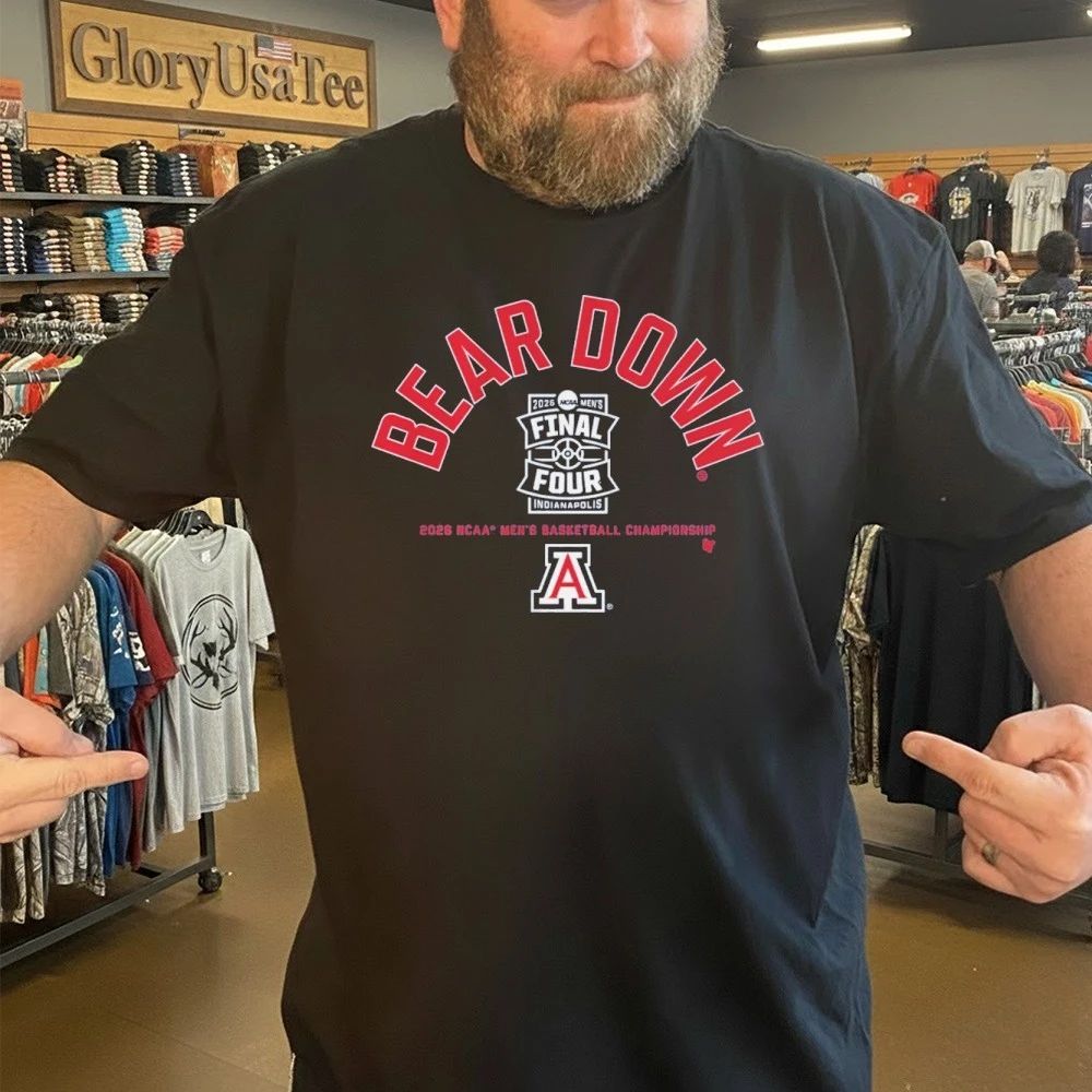 Arizona Wildcats Men’s Basketball Bear Down 2026 Final Four Shirt