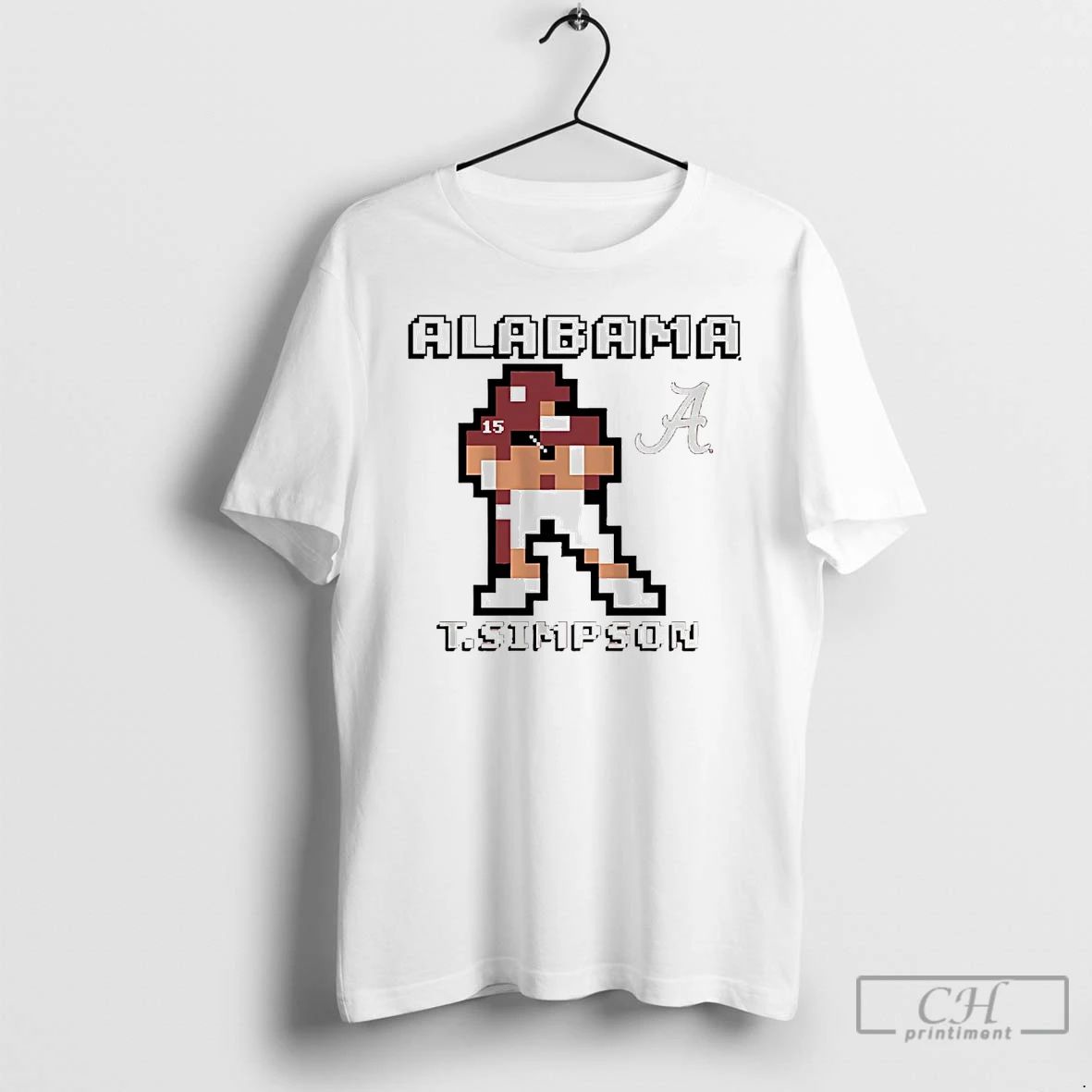 Premium Ty Simpson Baller Pixel Alabama Football T Shirts