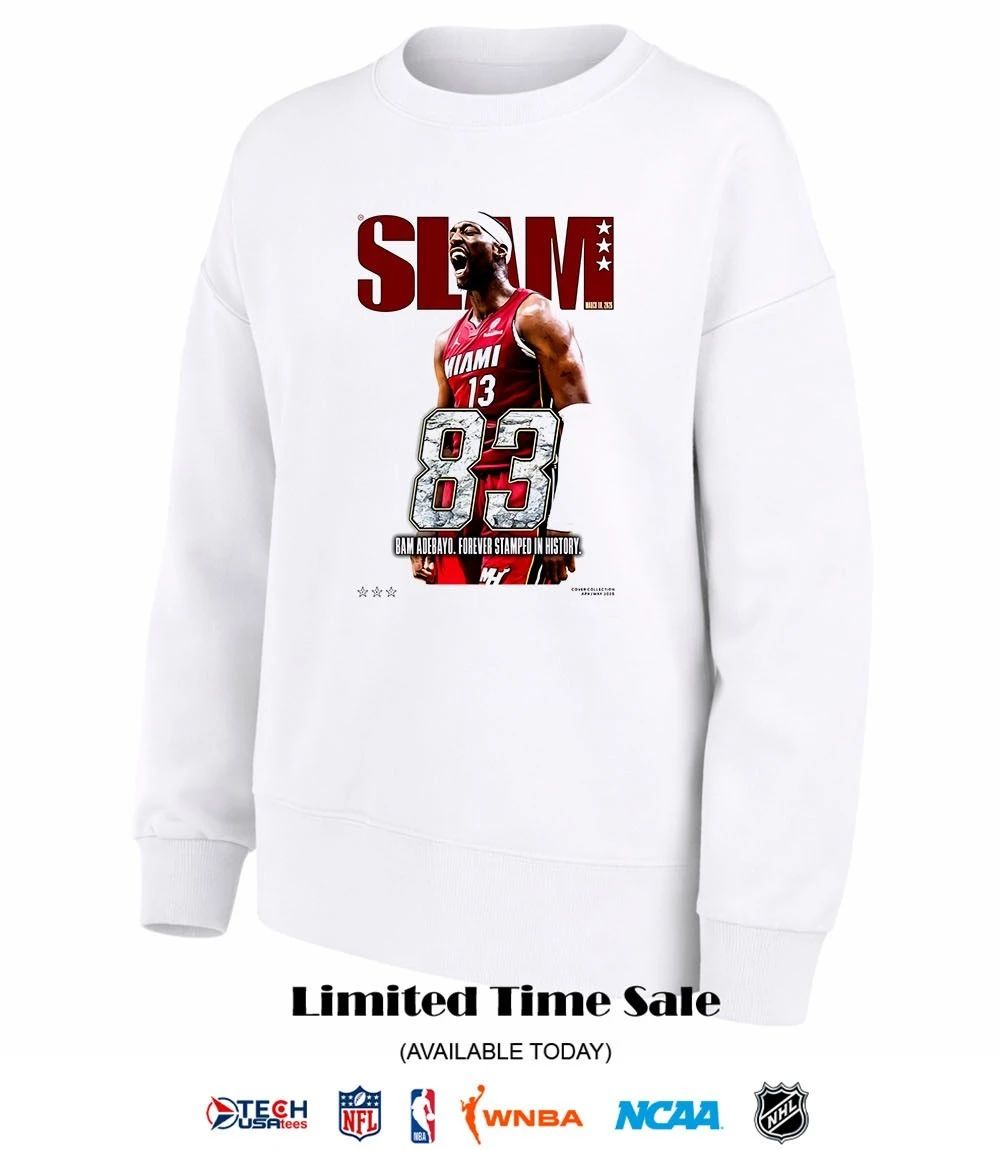 SLAM Bam Adebayo #83 forever stamped in history shirt by slamgoods