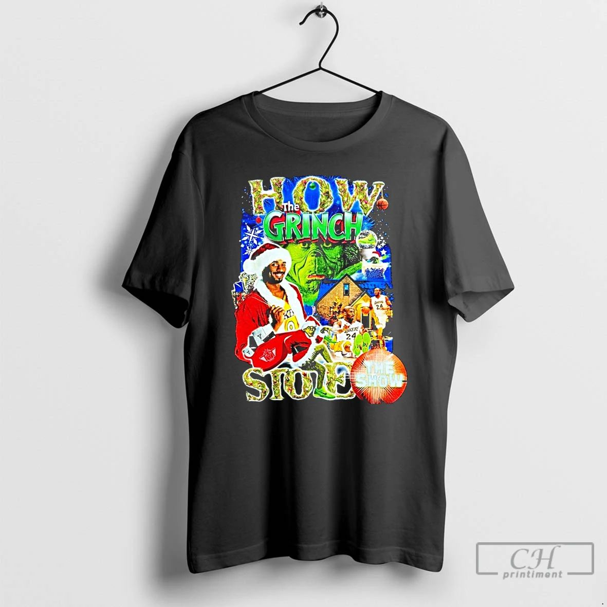 Premium Kobe Bryant Los Angeles Lakers The Grinch How Stole Christmas T Shirts