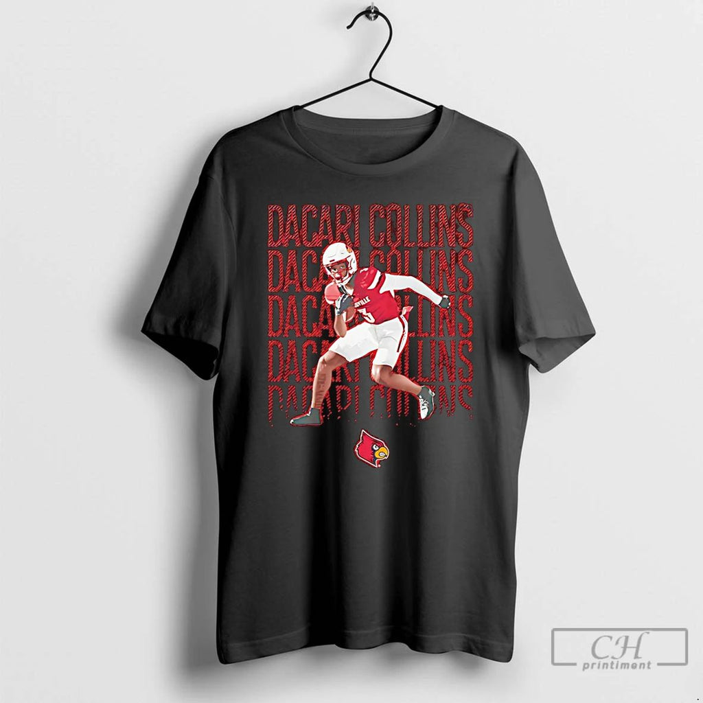 Classic Dacari Collins Louisville Cardinals Illustrated T Shirts