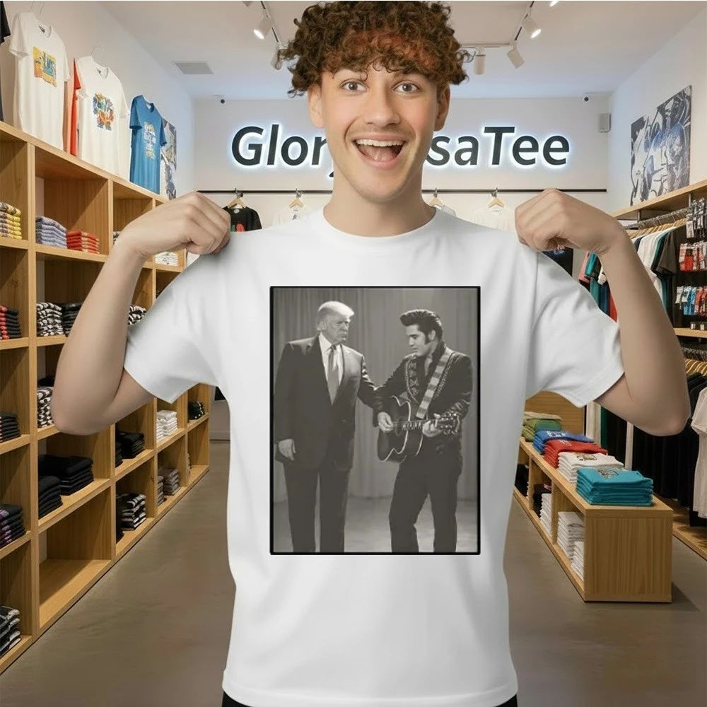 The King With The King Trump And Elvis Shirt