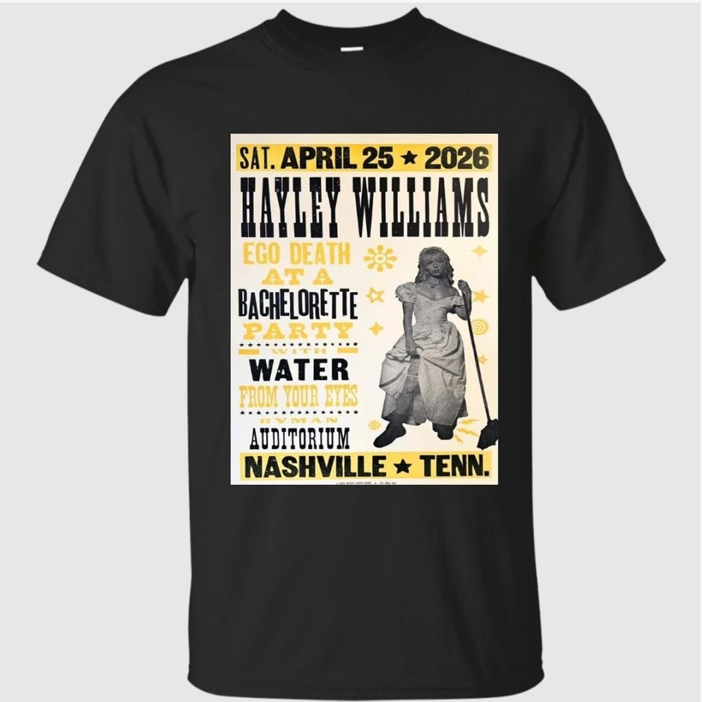Halley Williams Nashville Tennessee 2026 Night 1 Venue Poster At Ryman Auditorium On April 25 2026 Good Dye Young Tour Poster Shirt
