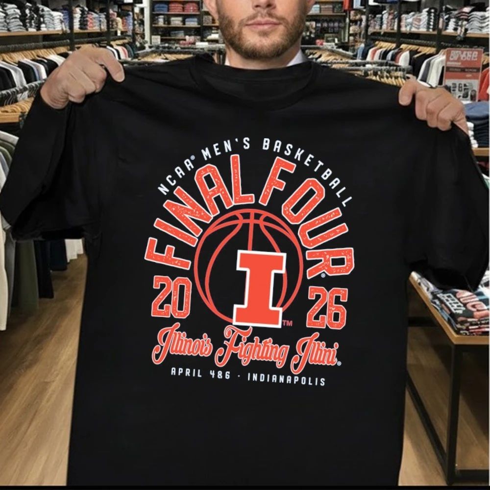 Illinois Fighting Illini 2026 NCAA Men’s Basketball Tournament March Madness Final Four T-Shirt