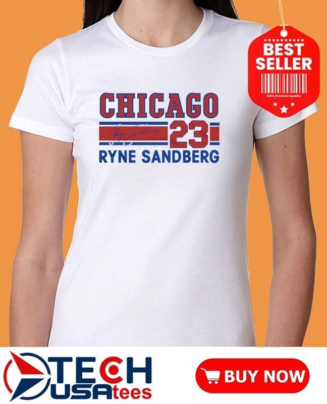 Chicago Cubs Baseball Ryne Sandberg No. 23 signature shirt