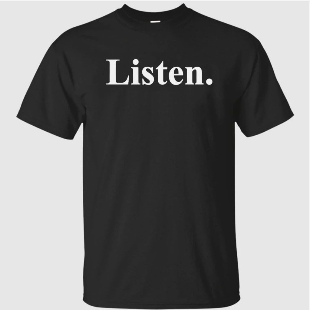 Zak Butters wearing Listen Shirt