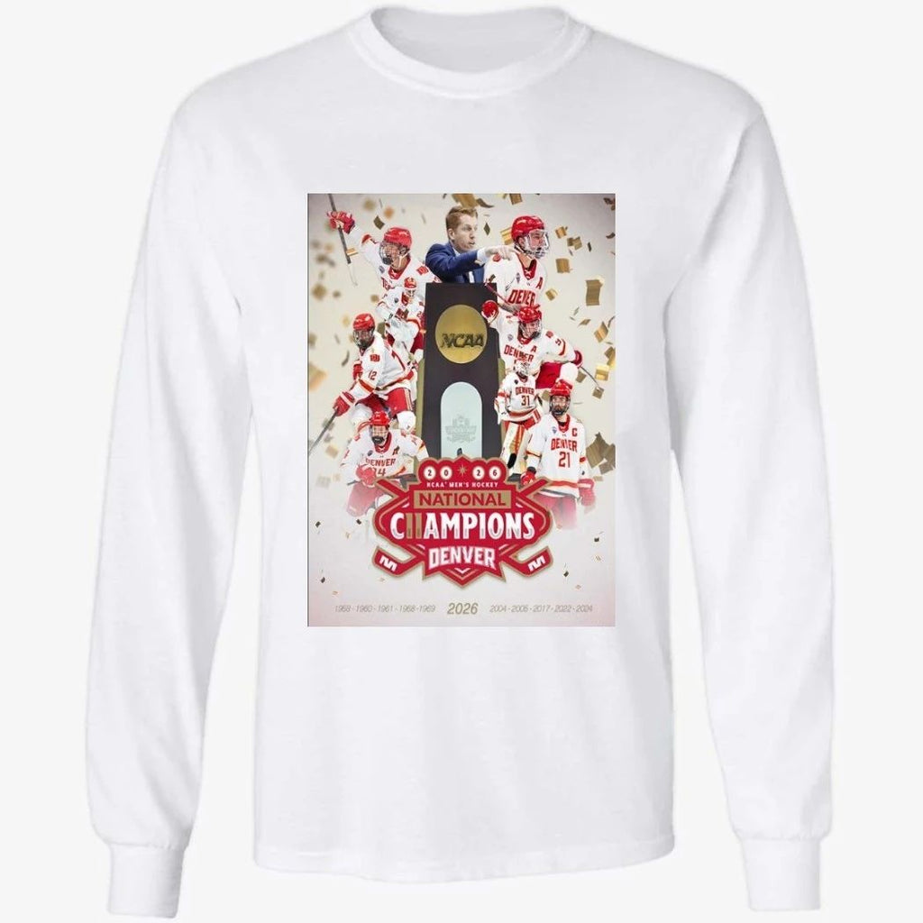 Denver Pioneers 2026 NCAA Men’s Hockey National Champions 11-Time Poster Shirt