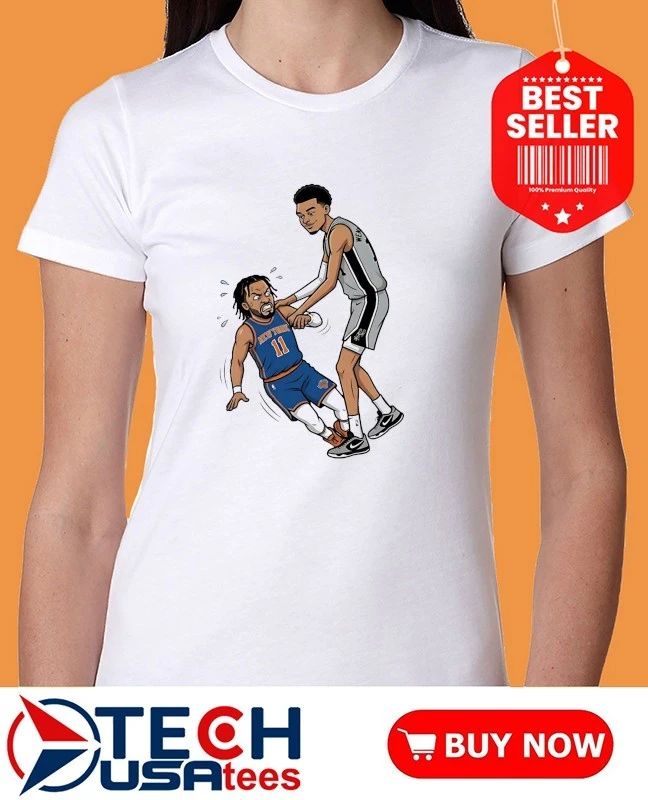 Victor Wembanyama shoves Jalen Brunson Game 3 2026 NBA Finals shirt