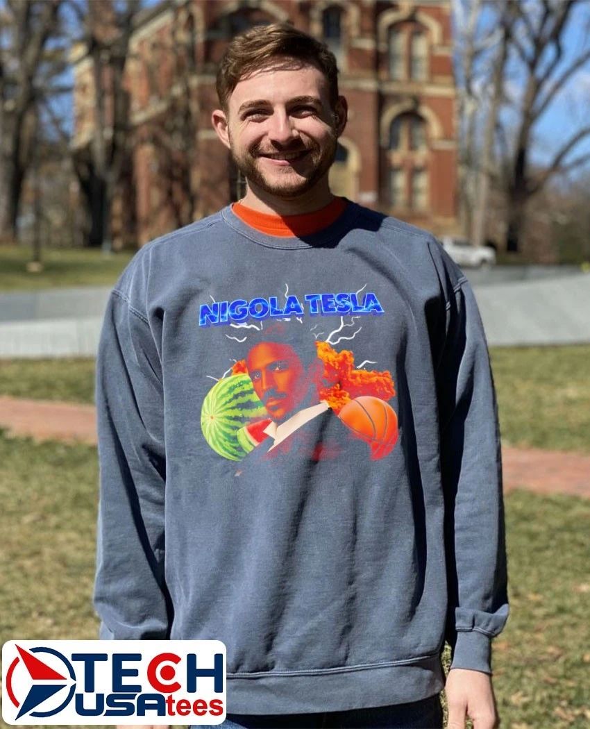 Nigola Tesla collage shirt