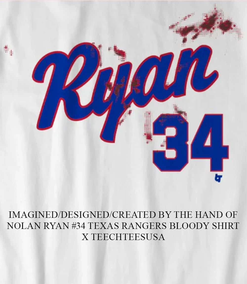 Nolan Ryan #34 Texas Rangers Bloody shirt