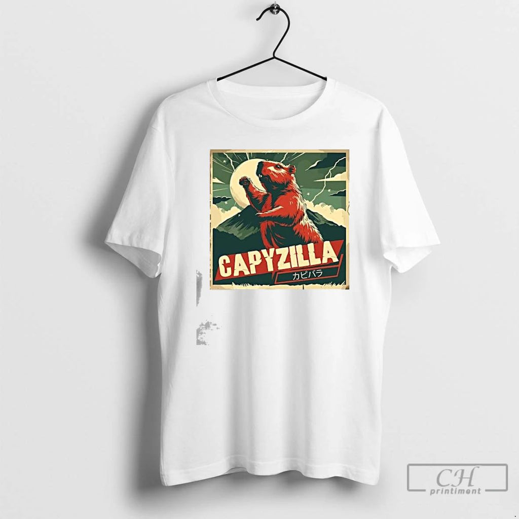 Classic Capybara Funny Capybara Rodent Catzilla T Shirts