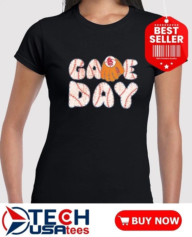 Game Day St. Louis Cardinals Baseball MLB glove shirt