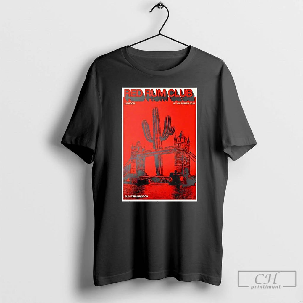Classic Red Rum Club Tour 2025 London England T Shirts