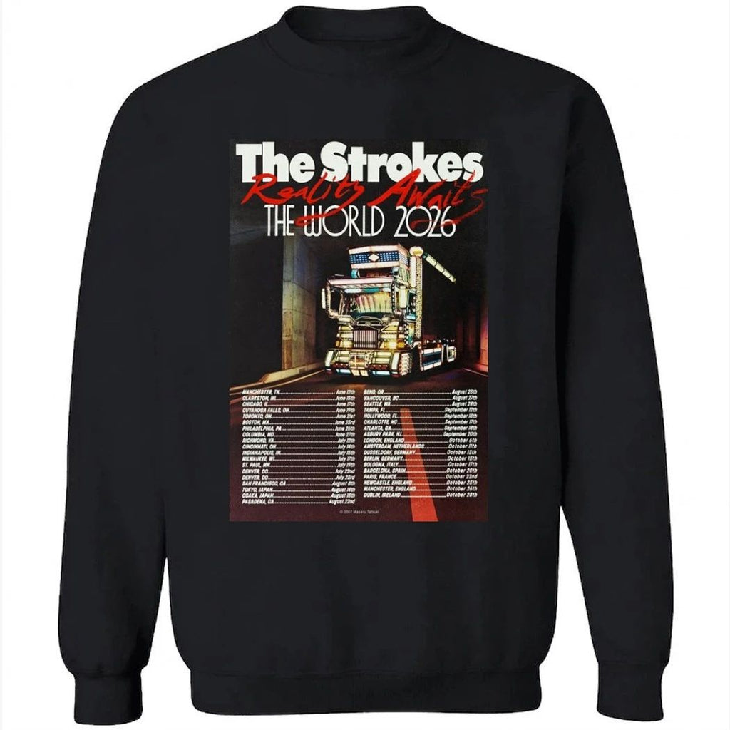 The Strokes Reality Awaits The World Tour 2026 Poster Shirt