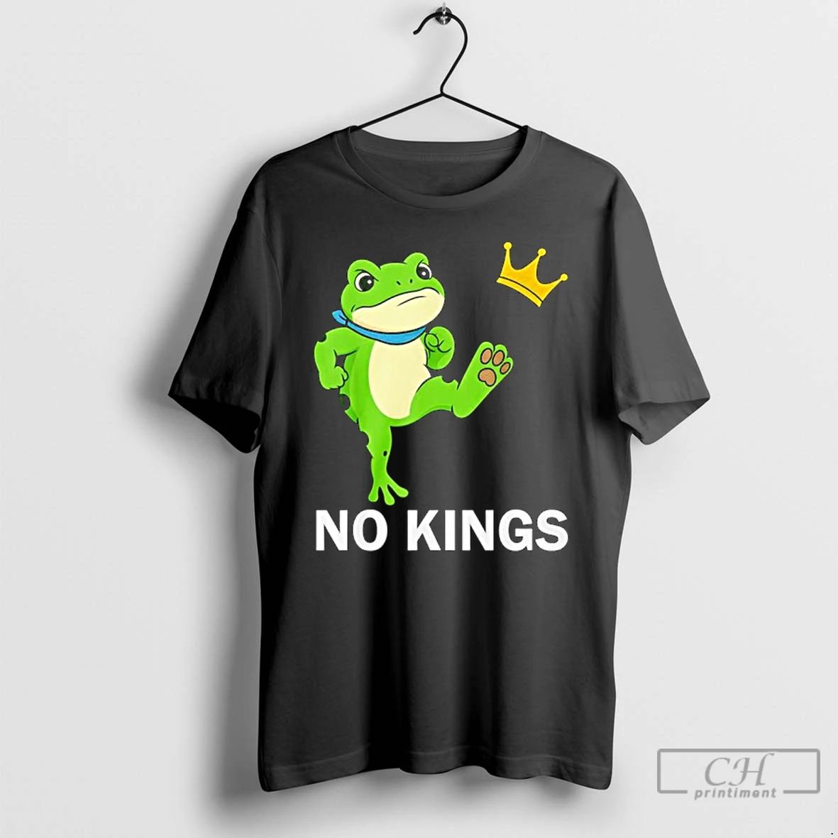 Classic No Kings Men Women Portland Frog Protest T Shirts