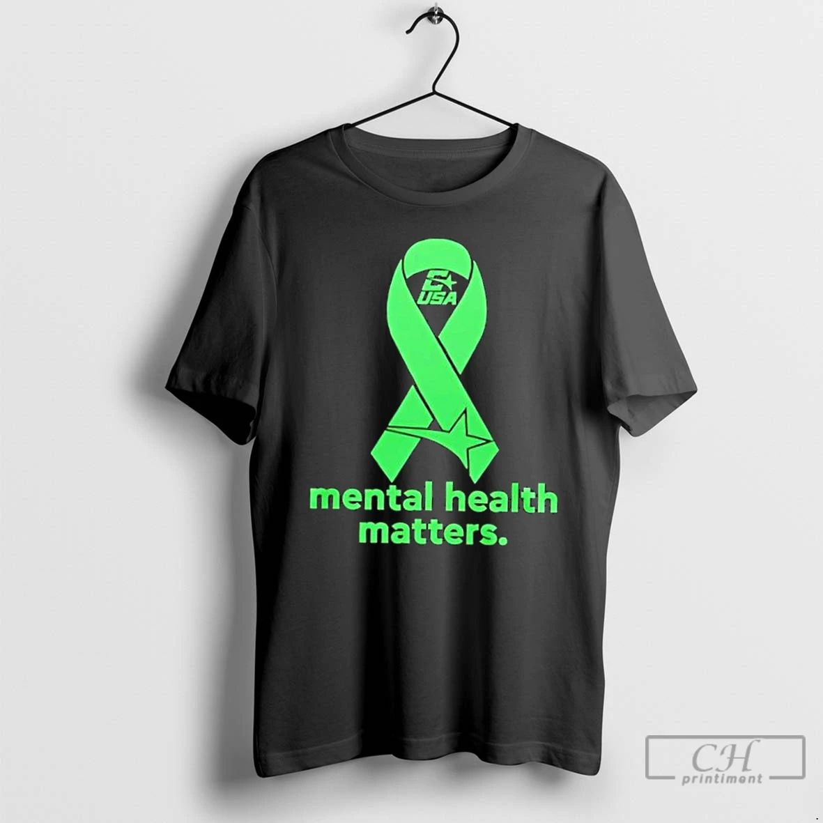 Classic Green Out For Mental Health Sam Houston T Shirts