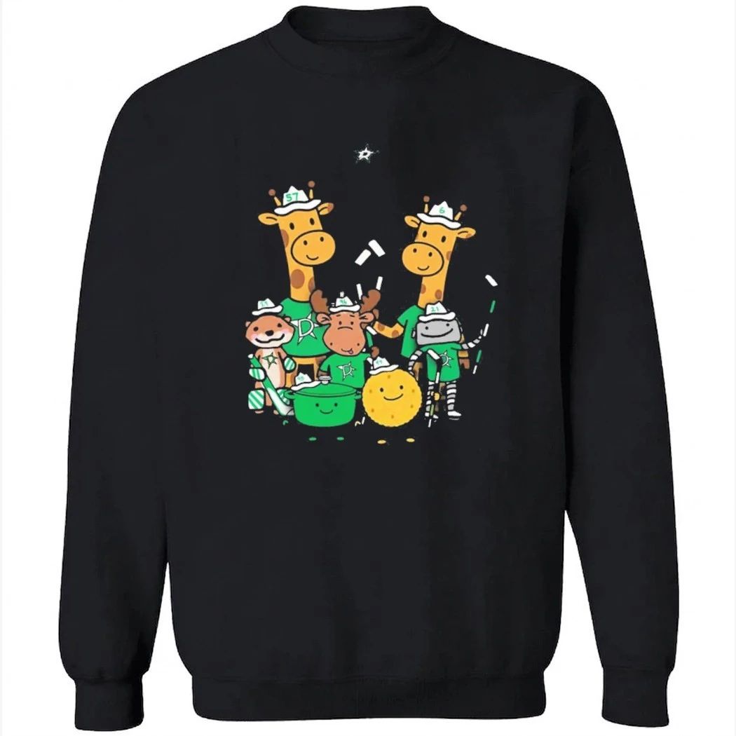 Dallas Stars Cartoon Group Illustration Shirt